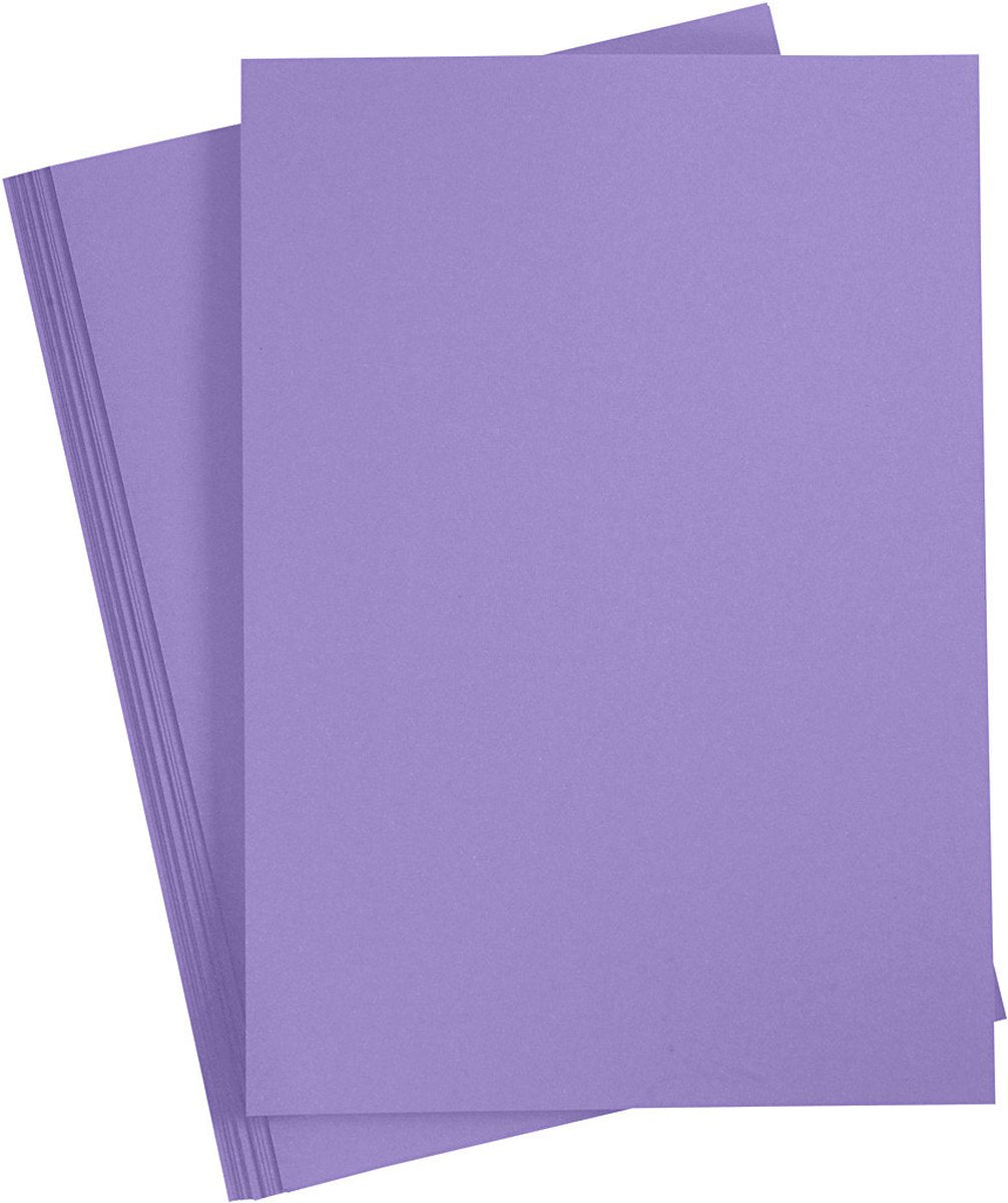 Creativ Company Colored Cardboard Purple A4, 20 Sheets