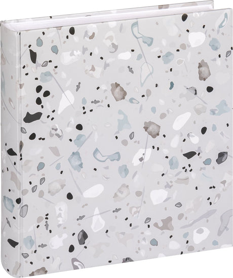 Walther fa-298-3 terrazzo stengrå - designalbum - størrelse 30x30 cm - 60 hvide sider - stengrå