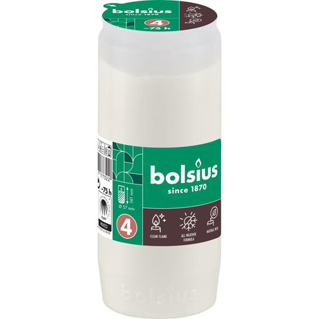 Bolsius gravlys kompo nr.4 hvid