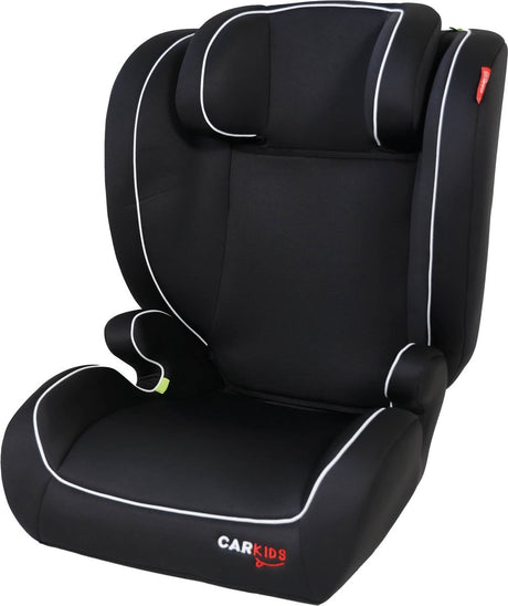 Carkids i-size autostoeltje frankie - voldoet aan i-size r-129 norm - voor kinderen van 100 tot 150 cm - verstelbare hoofdsteun -flexibele installatiemogelijkheden - zwart wit
