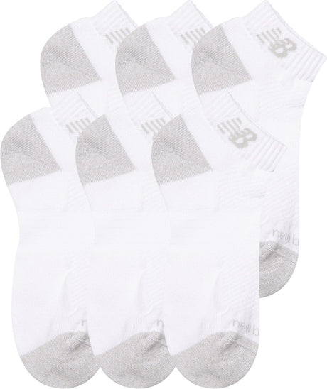 New balance aktive lavskårne strømper 6-pak unisex sportsstrømper - hvide