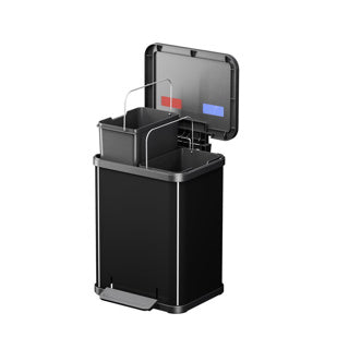 Hailo 0622-260 öko duo plus m pedalspand 2x 9l sølv sort