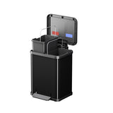 Hailo 0622-260 öko duo plus m pedalspand 2x 9l sølv sort