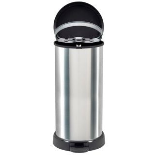 Curver decobin pedalspand oval 40l sølv sort