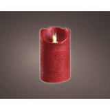 Kaemingk jule LED stearinlys dans flamme rød 12 cm