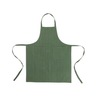 No brand linned mere køkkenforklæde indi army green 75 x 90 cm | 2 stk