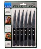 Amefa pizza bøf knivsæt 6-delt sort