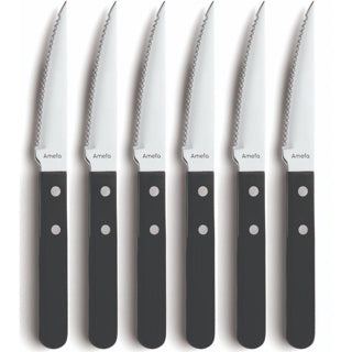 Amefa pizza bøf knivsæt 6-delt sort