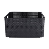Curver stil kurv l rattan stil antracit (lxbxh 44x32x23cm)