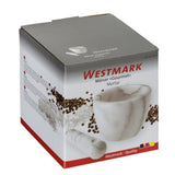 Westmark morter med marmor støder, høj, indvendig diameter: ca. 7,5 cm, gourmet, hvidgrå, 69592260