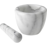 Westmark morter med marmor støder, høj, indvendig diameter: ca. 7,5 cm, gourmet, hvidgrå, 69592260