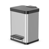 Hailo öko duo plus m affaldsspand - affaldsudskiller - 2 x 9 l - rustfrit stål