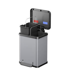 Hailo öko duo plus m affaldsspand - affaldsudskiller - 2 x 9 l - rustfrit stål