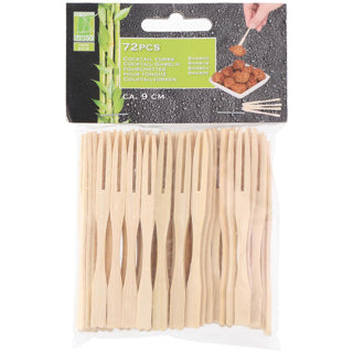 Øko-import bambus cocktail gafler 72 stk