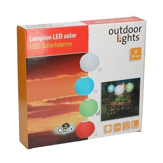 Lampion solar LED 4 assorteret 28cm