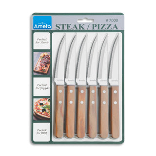 Amefa pizza steak kniv sæt 6 dele