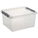 Sunware q-line opbevaringsboks 36 liter gennemsigtig 50x40x26cm