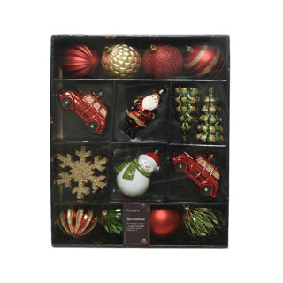 Mix box plast mat skinnende glitter