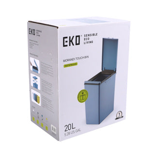 Eko - morandi touch 20 liter - plastik - blå - affaldsspand