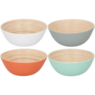 Bambus skål ø17 x 7 cm 4 assorteret