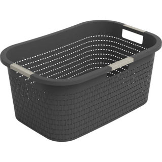 Rotho vasketøjskurv country 40l antracit