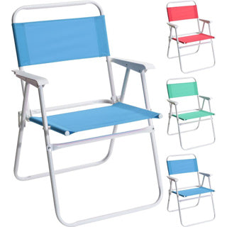 Strandklapstol med armlæn 50 x 54 x 79 cm 3 assorteret