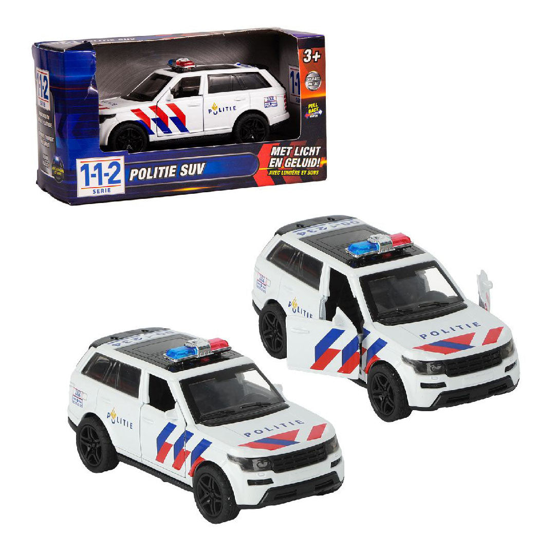 112 Pull-Back Police SUV 1:36 + Lys og lyd