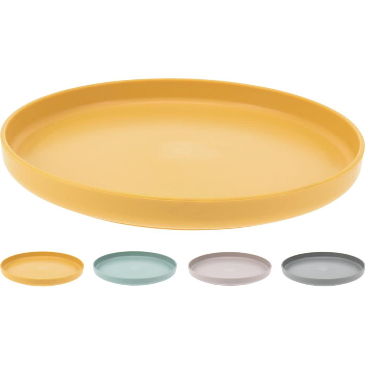 Fremragende husholdningstallerken genbrugsplast ø19,5cm 4 assorteret