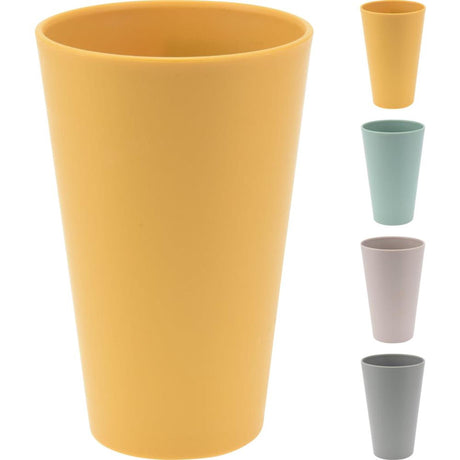 Fremragende husholdningskop 400ml genbrugsplast 4 assorteret