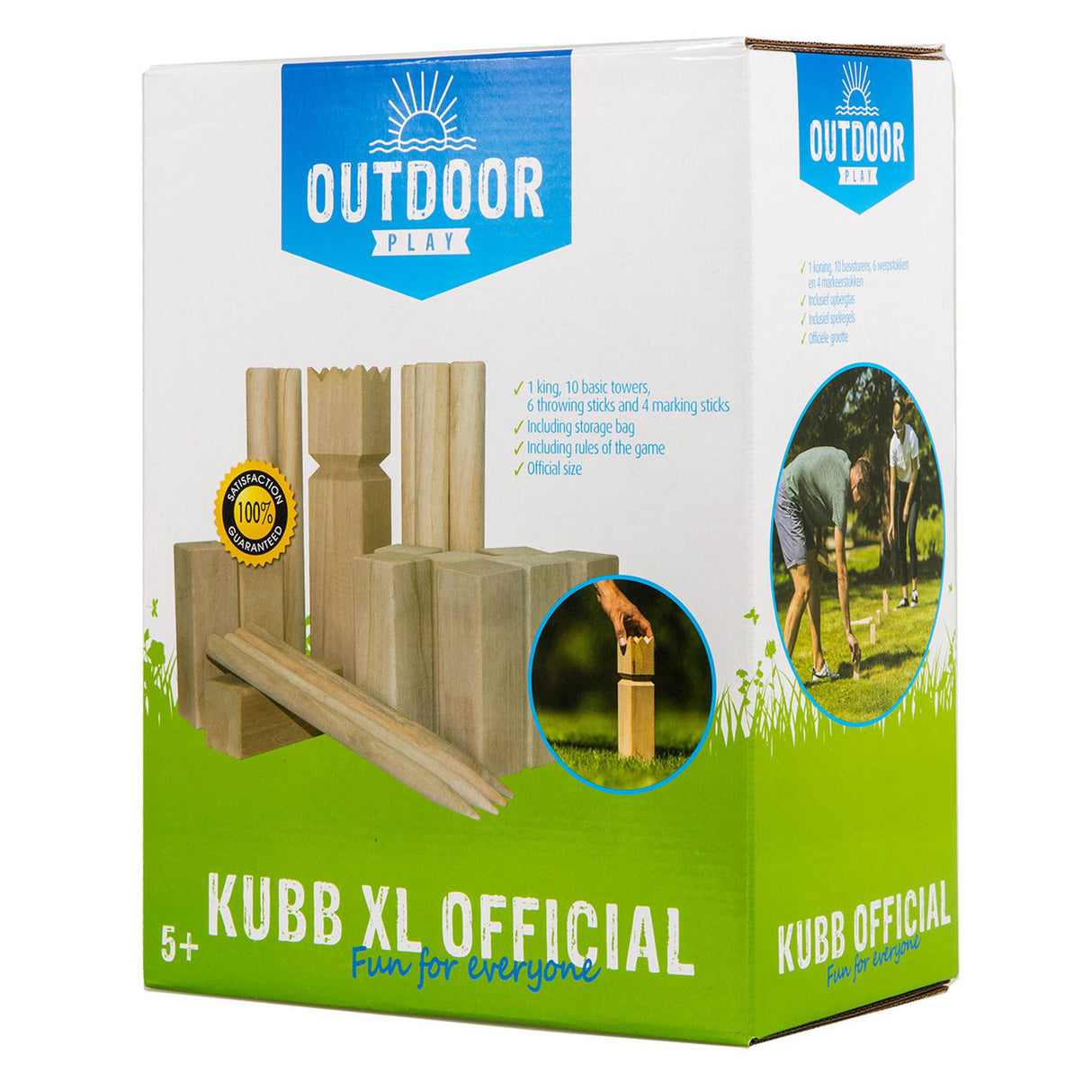 Outdoor Play Wood Kubb Game Official