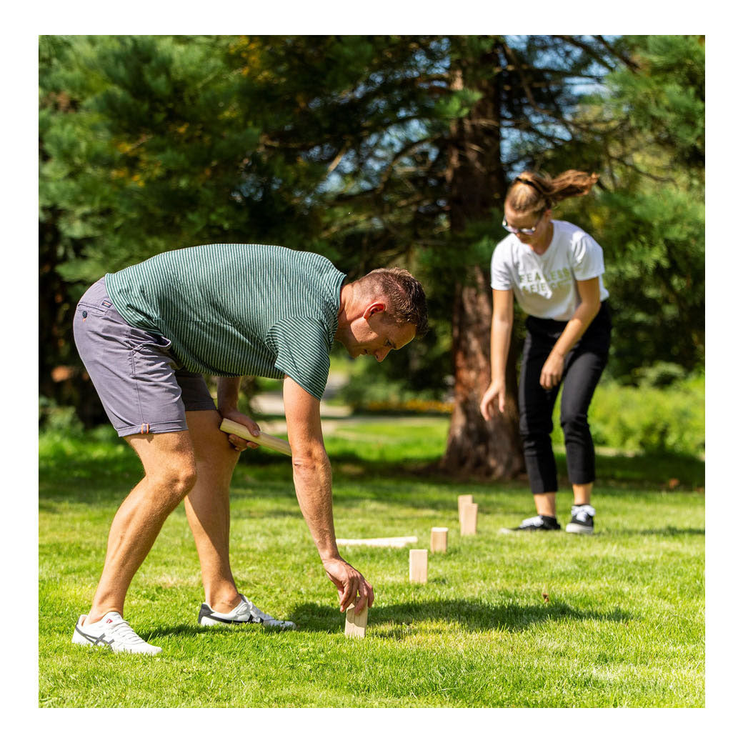 Outdoor Play Wood Kubb Game Official