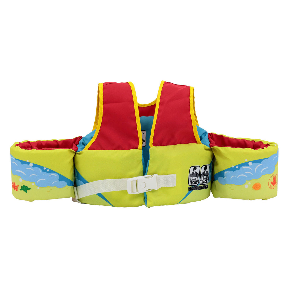 Body handske paddle pal redningsvest krabbe, 3-6 år