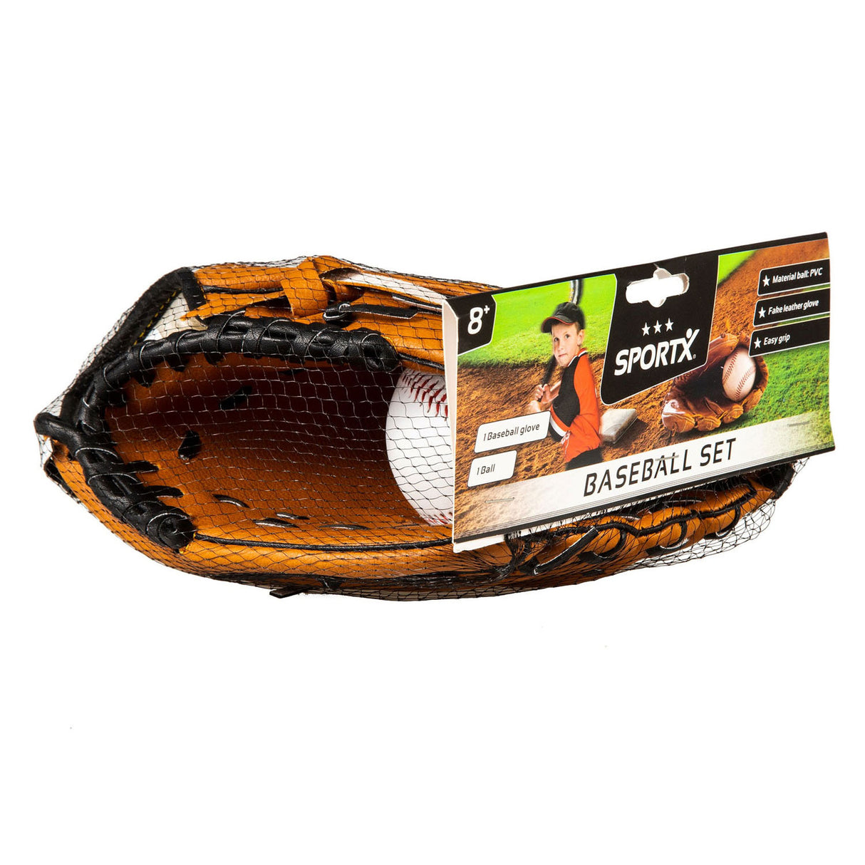 Sportx baseball handske med bold
