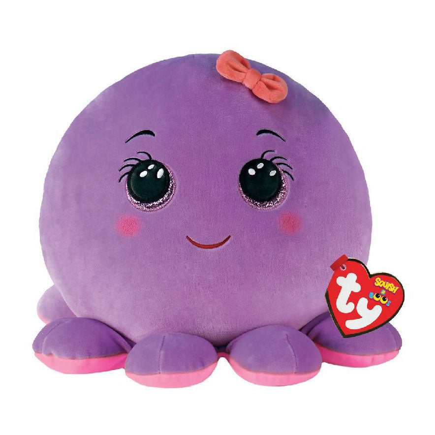 Ty beanie ty squish a boo octavia lilla blæksprutte, 20 cm
