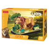 Kubisk sjov 3d puslespil løve