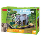 Cubic sjov 3D puslespil elefant - 42 brikker - velegnet til børn fra 8 år
