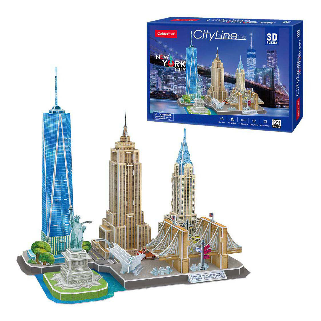 Cubic sjovt 3D-puslespil city line new york city - 123 brikker - fra 8 år