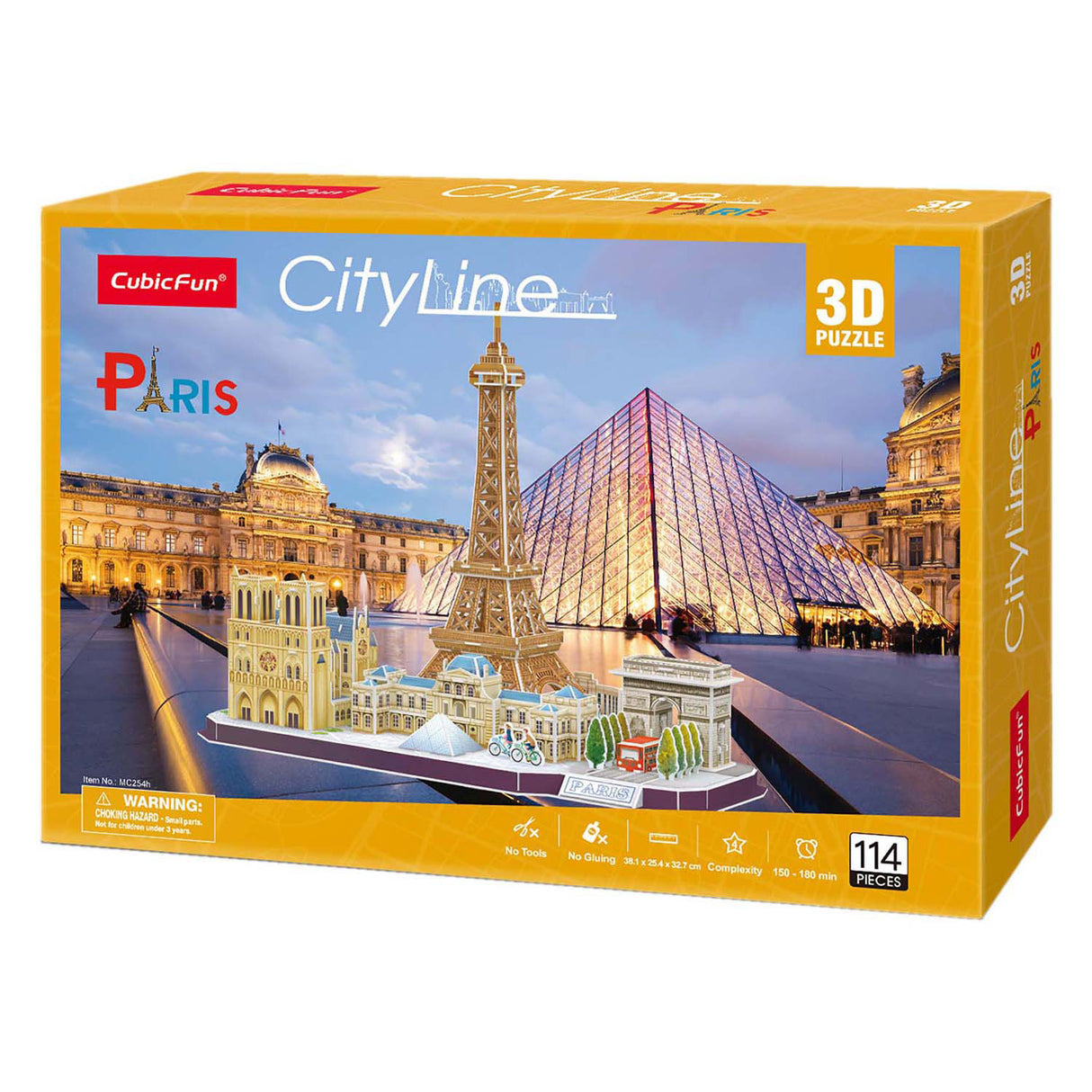 Cubic sjovt 3d-puslespil city line paris
