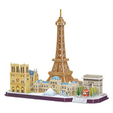 Cubic sjovt 3d-puslespil city line paris