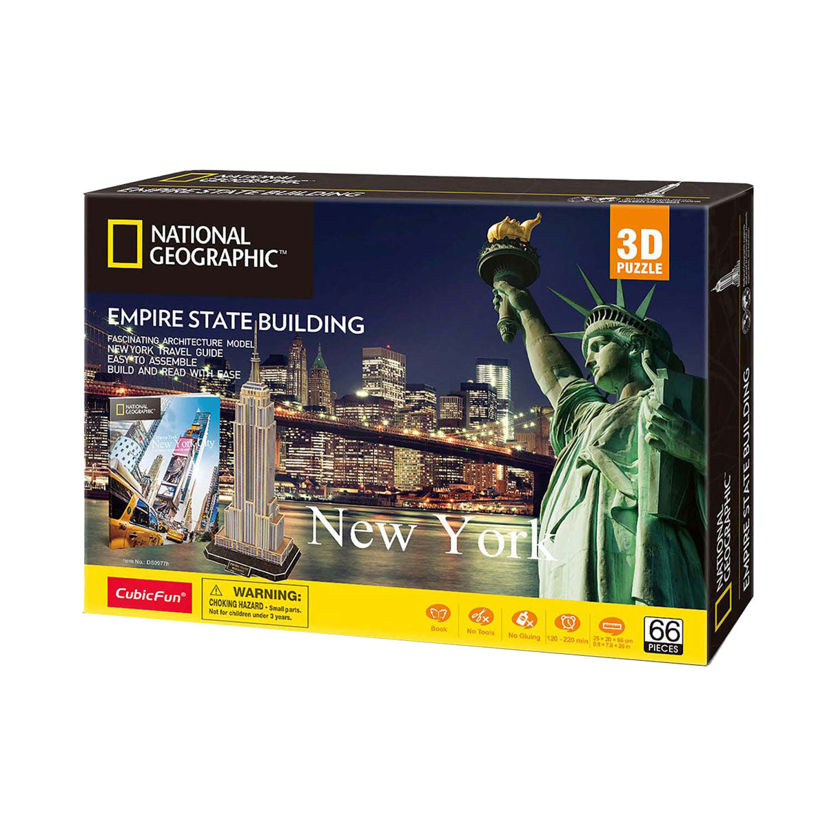 Kubisk sjovt 3d-puslespil National Geografisk Empire State Building