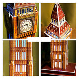 Kubisk sjovt 3D-puslespil Big Ben med LED-belysning