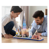 Kubisk sjovt 3D-puslespil City Line Dubai med LED-belysning