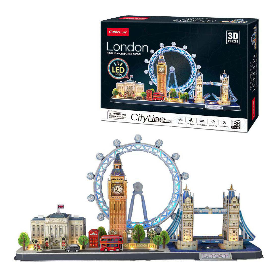 Cubic fun 3d puslespil city line london led (2010331)