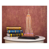 Kubisk sjovt 3D-puslespil Empire State Building med LED-belysning