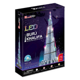 Kubisk sjovt 3D-puslespil Burj Khalifa LED (2010327)