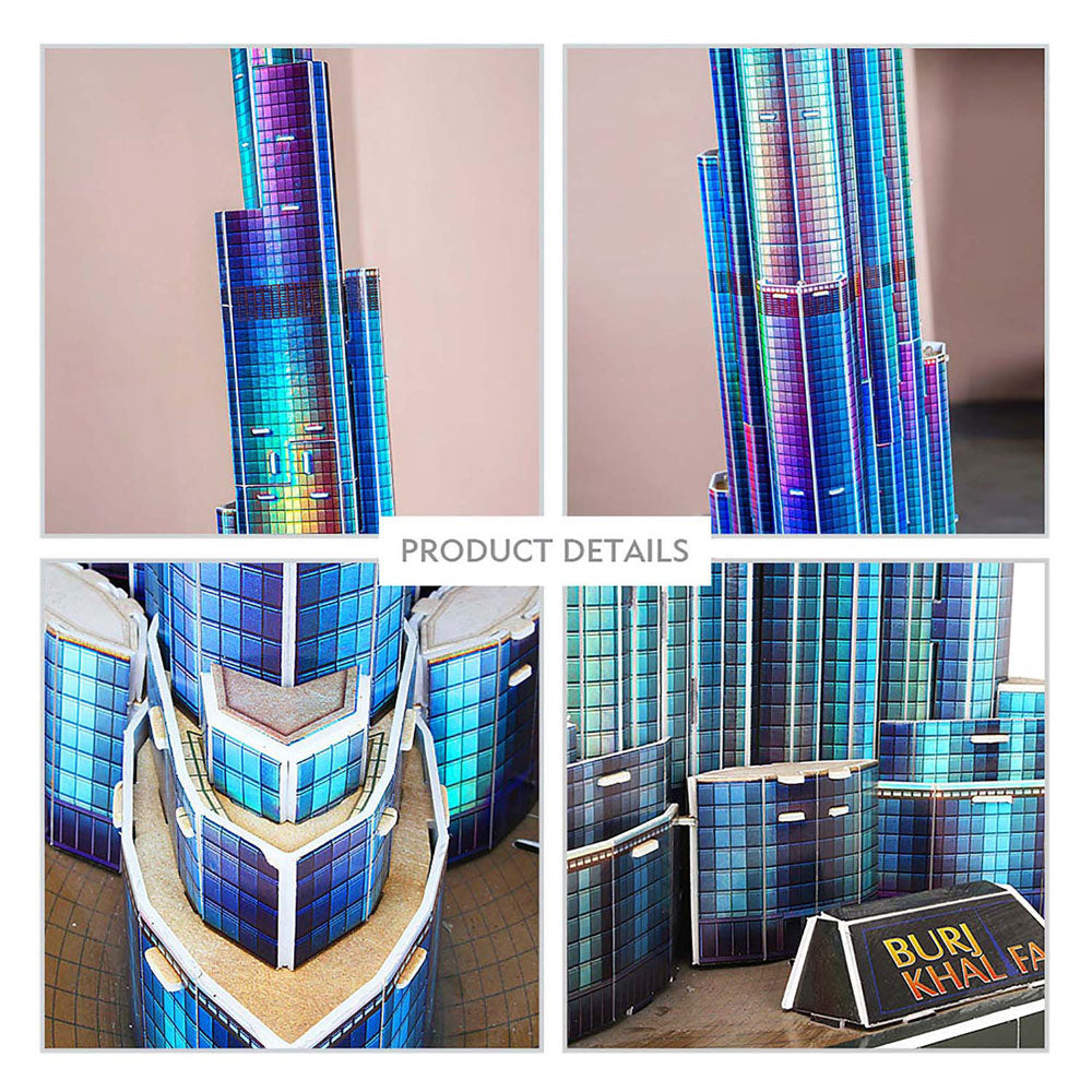 Kubisk sjovt 3D-puslespil Burj Khalifa LED (2010327)