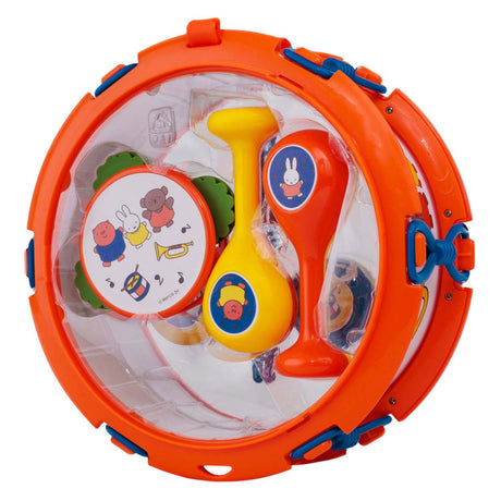 Rubo legetøj Miffy musiksæt - tamburin - tromme - klapper - maracas - legetøjsinstrumenter