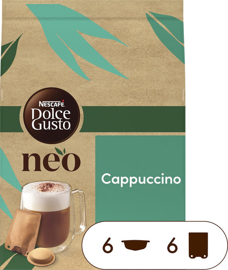 Nescafé dolce gusto neo kaffepuder og cappuccino-poser - 5x 6 bælg + 6 poser til 6 kopper kaffe