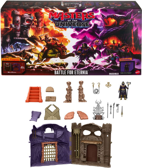 Masters of the Universe Battle for Eternia legesæt - Castle Grayskull, Snake Mountain og Skeletor