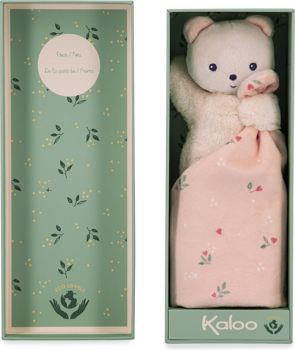 Kaloo - carre douceur - putteklud - bjørn - pink